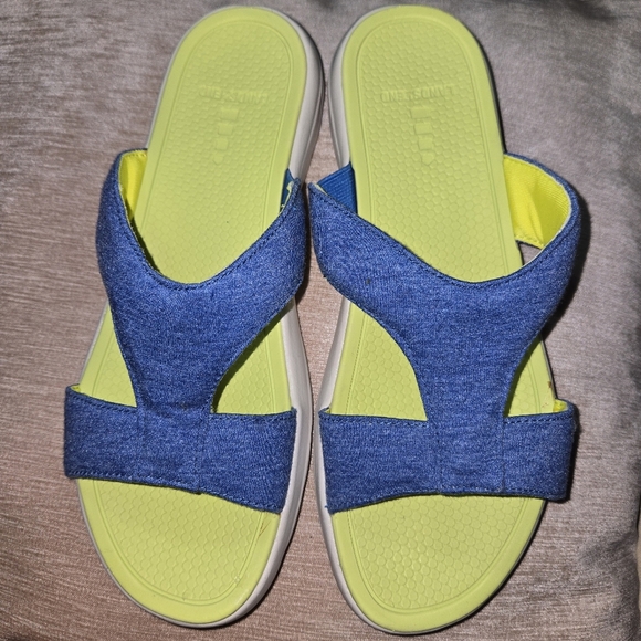 Lani Blue and Yellow Sporty Sandals - Picture 3 of 4